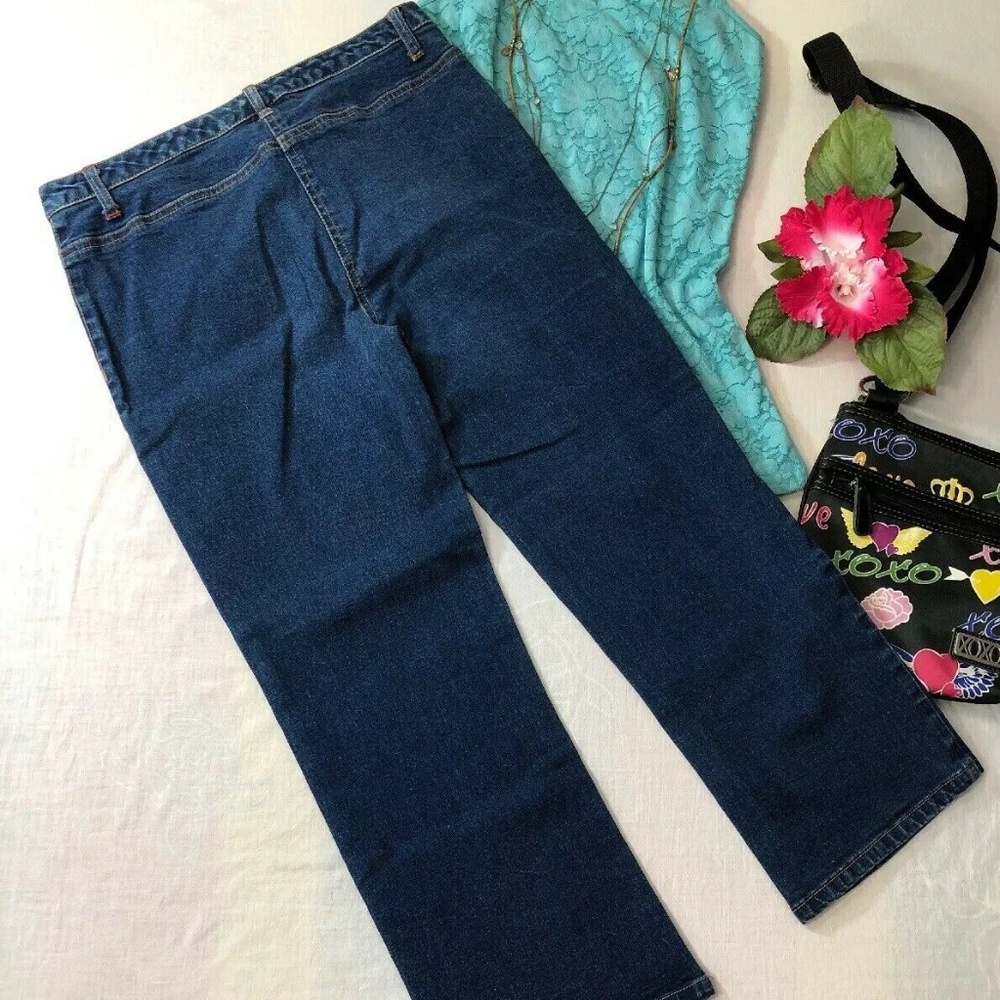 Blue Asphalt Stretchy Indigo Cropped Capri Jeans Jrs 5 - Picture 6 of 8